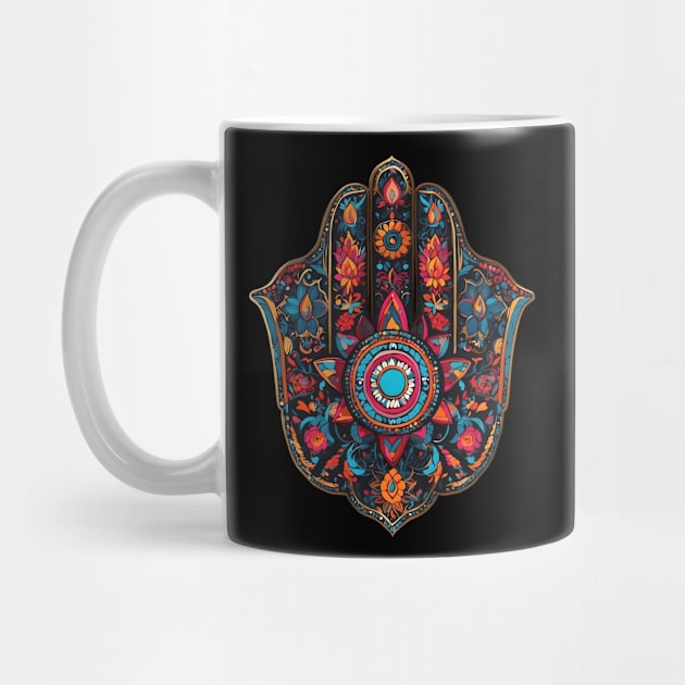 Colorful Hamsa Art by VivaLaRetro